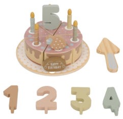 Atan Pastel de cumpleaños de madera