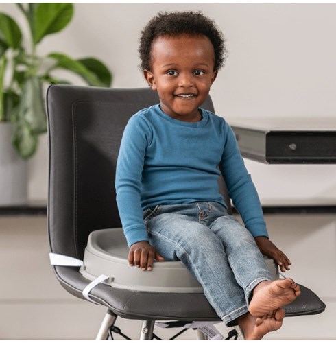 Infantino silla infantil elevadora 4-en-1 ajustable gris verde-2