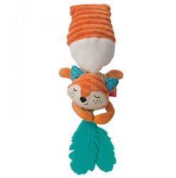 Infantino juguete para cochecito zorro con vibración y mordedor naranja