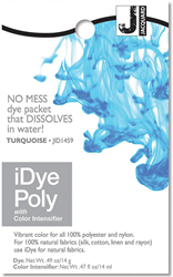Jacquard tinte textil iDye Poly turquesa 14g para tejidos sintéticos