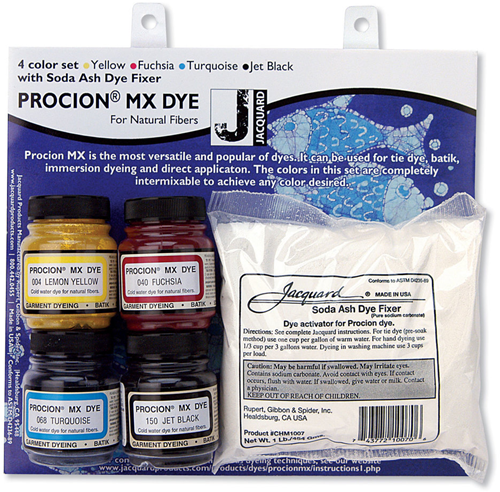 Jacquard Tie Dye Set 4 colores - tinte textil creativo para niños