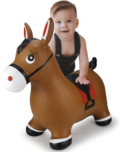 Jamara animal saltarín caballo marrón con bomba - juguete para niños