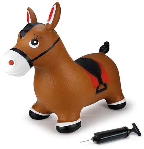 Jamara animal saltarín caballo marrón con bomba - juguete para niños-2