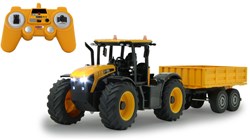 Jamara tractor juguete JCB Fastrac con remolque basculante mando 2,4GHz