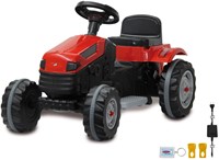 Jamara tractor correpasillos Strong Bull rojo 6V con batería potente y enganche para remolque-2