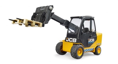 Bruder carretilla elevadora JCB juguete con palet - obra-3