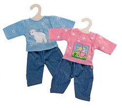 Heless Jeans met gebreide trui 35/45cm