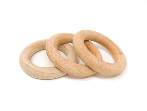Grapat aros de juego de madera natural - 3 piezas - juguete educativo