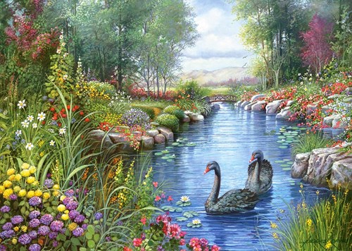 Castorland puzzle Black Swans Andres Orpinas - 1500 piezas - rompecabezas