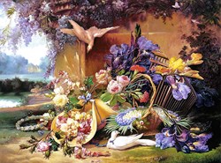 Castorland puzzle arte flores 2000 piezas Eugène Bidau rompecabezas