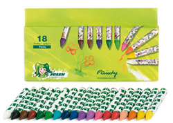 Jolly ceras de colores set 18 piezas para niños - extra gruesas y coloridas