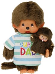 Monchhichi peluche Super Dad muñeco niño 20cm juguete suave