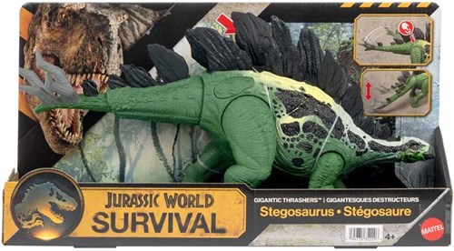 Mattel Jurassic World figura de dinosaurio Gigantic Thrashers Stegosaurus