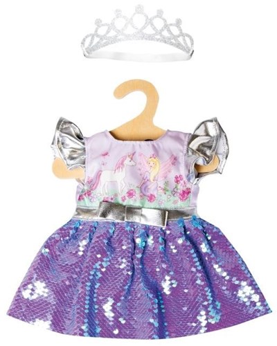 Heless vestido muñeca hada & unicornio lentejuelas 28-35cm multicolor-3