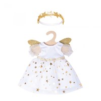 Heless vestido de ángel muñeca bebé blanco-dorado con diadema 28-35 cm