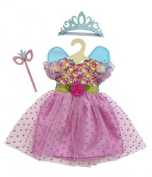 Heless vestido de princesa para muñecas con alas, corona y máscara 28-35cm