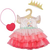 Heless vestido de muñeca princesa Emily con corona y bolso 28-35 cm