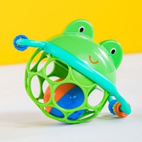 Oball juguete de actividad Rana para agitar y sonar para bebés-3