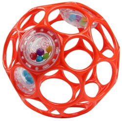 Oball sonajero para bebé - pelota de juego roja - fácil de agarrar