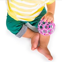 Oball Sonajero Pelota 10 cm - Juguete para Bebé Rosa-3
