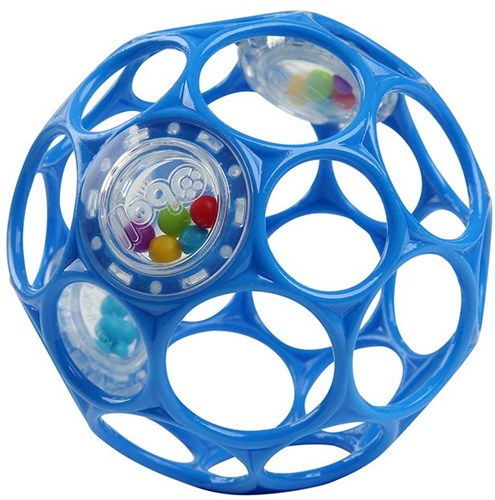 Oball sonajero pelota para bebé - azul - flexible y fácil de agarrar