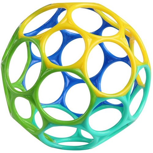 Oball pelota juguete clásica azul verde amarilla - 10 cm fácil agarre