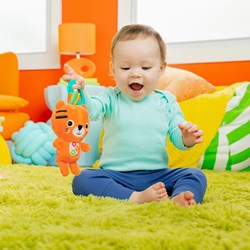 Bright Starts juguete tigre - Jingle Joy On-The-Go Toy para bebés