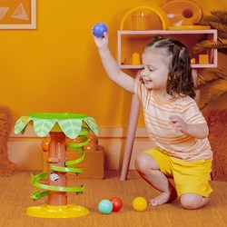 Bright Starts circuito de bolas bebé Tropical Twirl Ball Play Toy jungla