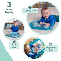 Bright Starts alfombra de agua para bebé Stitch tapete sensorial azul