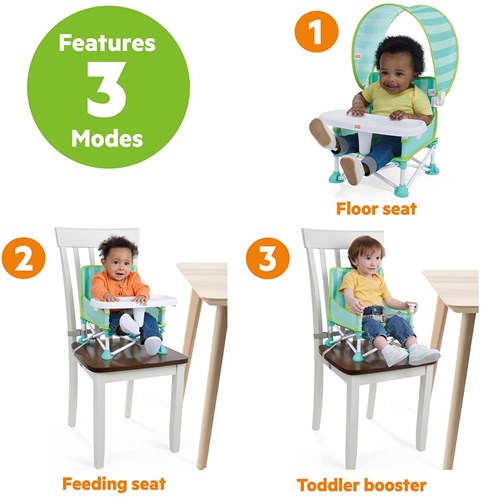 Bright Starts asiento elevador cabana portátil para niños - ideal para viajar-2