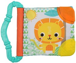Bright Starts libro mordedor para bebé verde menta - juguete de silicona desde 3 meses