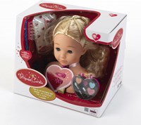 Klein Princess Coralie cabeza de peinar juguete maquillaje cabeza rubia rosa