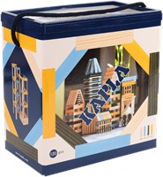 Kapla set de construcción - juguete de madera 120 tablillas azul, amarillo, verde
