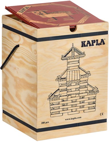 Kapla set de construcción - 280 tablillas de madera con libro de arte