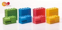Eduplay bloques de construcción Q-blocks 32 piezas - juguete de construcción colorido
