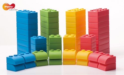 Eduplay bloques de construcción Q-blocks 64 piezas juguete creativo colorido