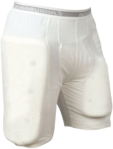 Kookaburra pantalones cortos deportivos protectores con relleno - blanco - cricket juvenil