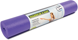 Fitness-Mad esterilla de yoga Warrior II 4mm morado – antideslizante y cómoda