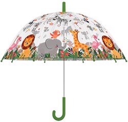 Esschert Design paraguas infantil jungla transparente automático 70 cm