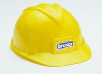 Bruder casco de construcción juguete amarillo para niños - casco obrero