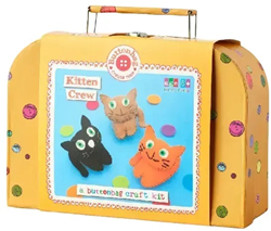 Buttonbag kit de costura gatos - set creativo para niños