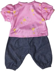 Skrallan ropa para muñecas conjunto de vaqueros y camiseta 36-40 cm