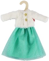Heless conjunto de ropa para muñeca Yuki con chaqueta de peluche y falda de tul 29 cm-2