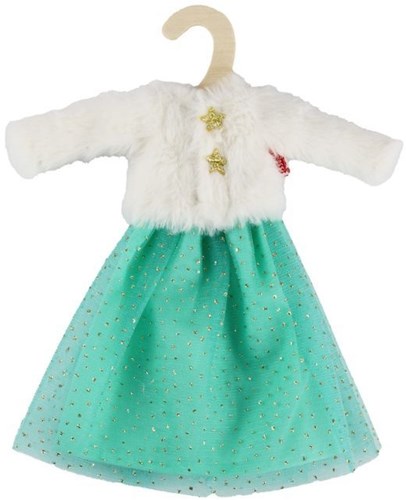 Heless conjunto de ropa para muñeca Yuki con chaqueta de peluche y falda de tul 29 cm-2