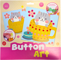 Wins Holland kit creativo arte de botones cuadro gato colorido creativo