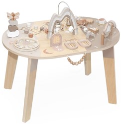 Label Label mesa de actividades de madera - juguete educativo para niños pequeños - nougat
