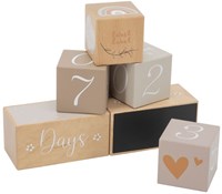 Label Label bloques de madera hitos nougat - bloques de juguete milestone