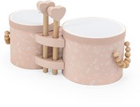 Label Label bongos de madera rosa - juguete musical para niños desde 18 meses