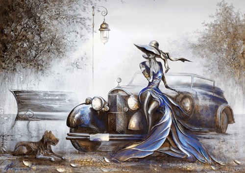 Magnolia puzzle Lady in Blue - rompecabezas de 1000 piezas