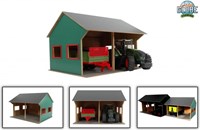 Kids GLOBE cobertizo agrícola de juguete para 2 vehículos 1:16 madera